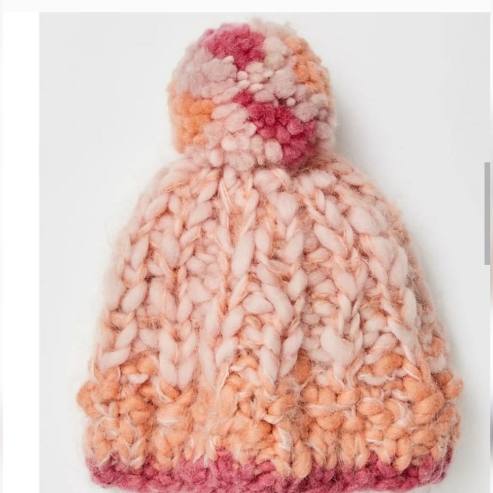 NWT Fairy Knit Pom BeanieColor: MelonSize:One size